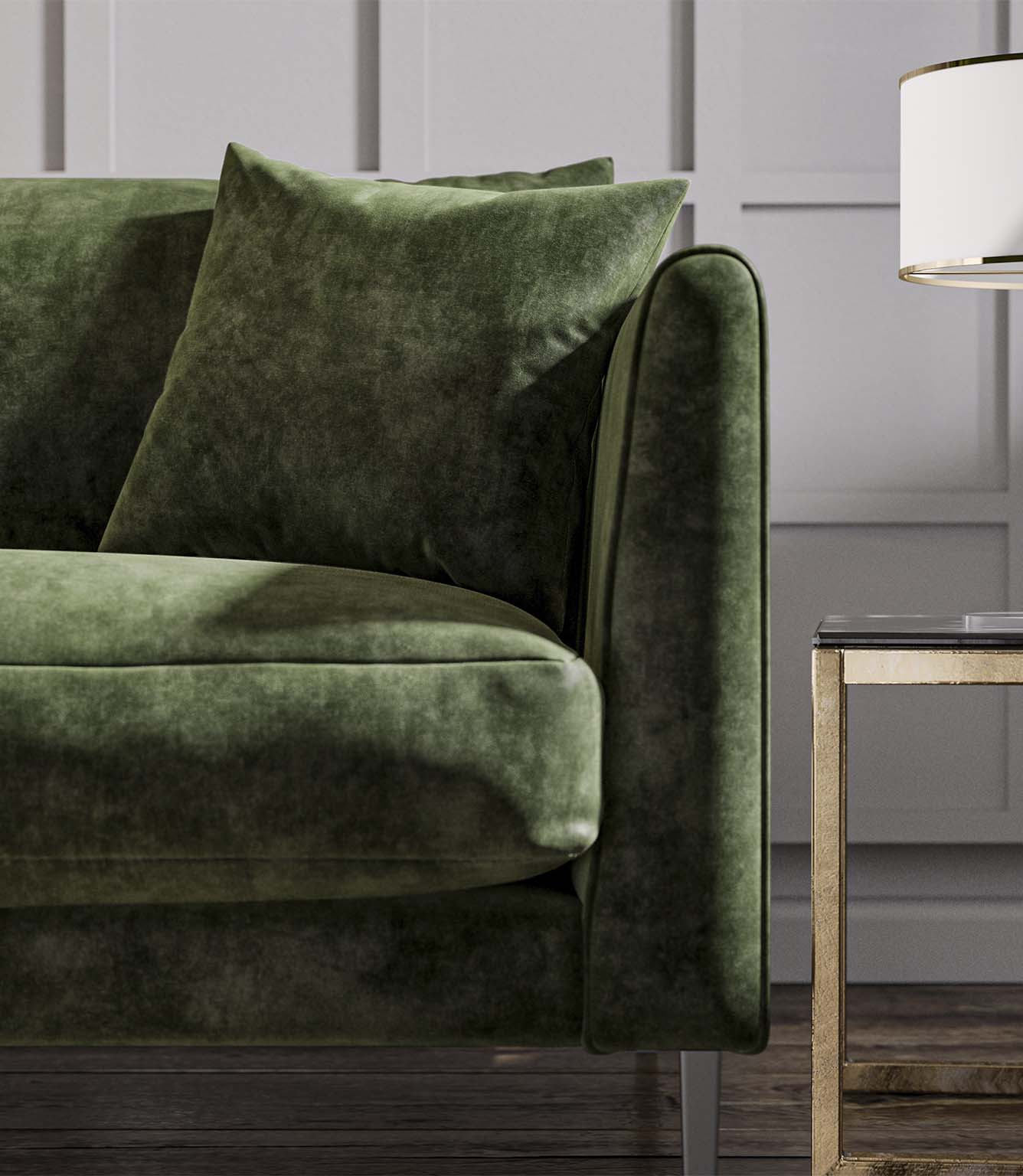 JF Vintage Velvet Fabric / Conifer