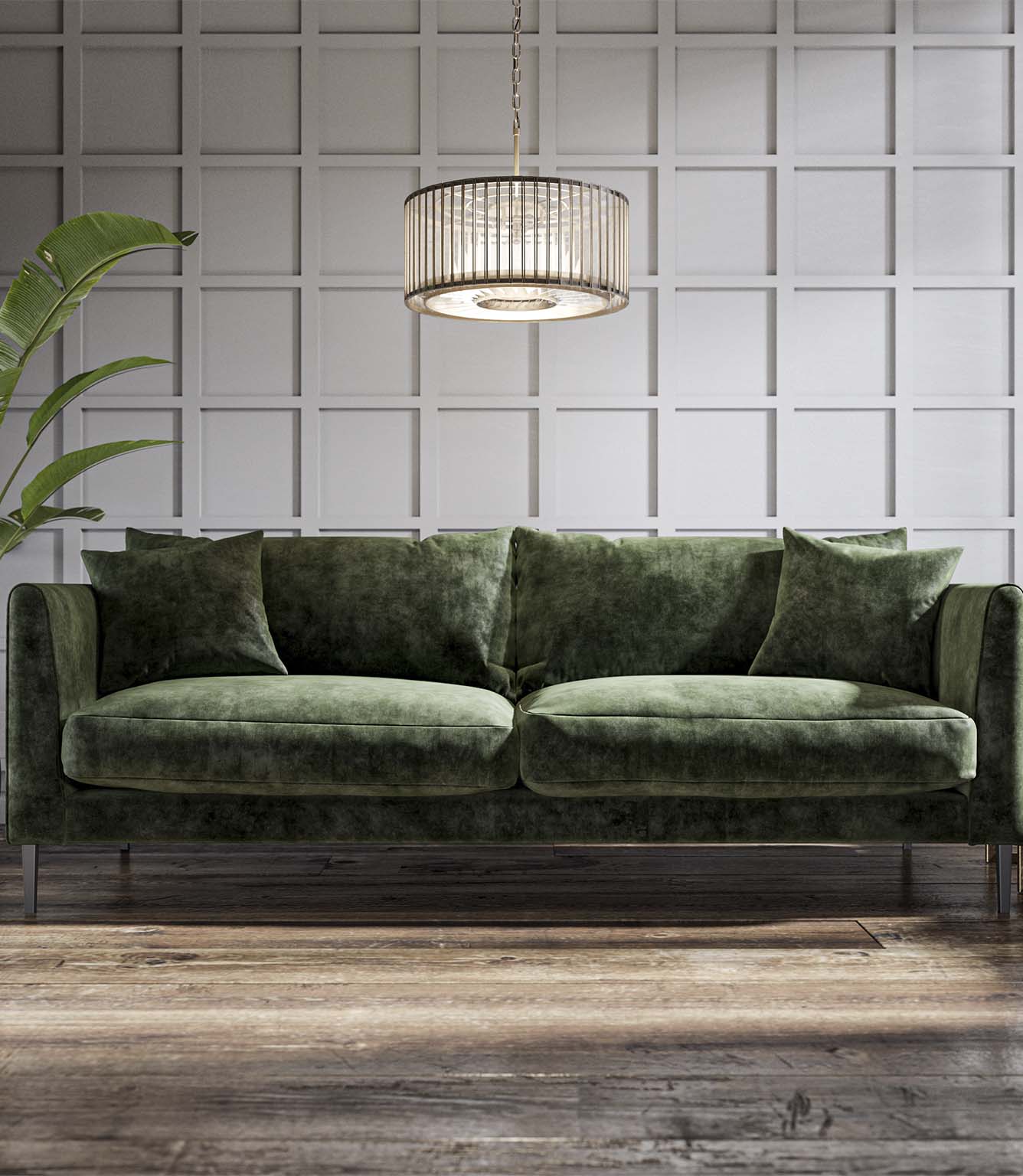 JF Vintage Velvet Fabric / Conifer
