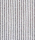 Blue-grey herringbone stripe fabric with narrow chevron lines and a refined woven texture.