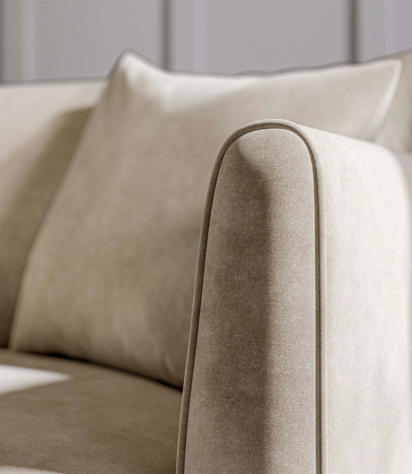 JF Vintage Velvet Fabric / Almond