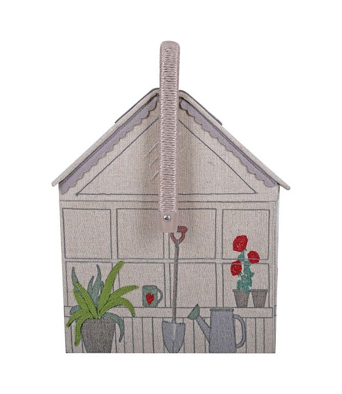 Strawberry Greenhouse Embroidered Sewing Box - Just Fabrics