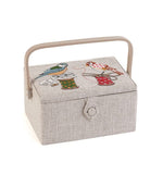 Birds on Bobbin - Embroidered Lid Sewing Box - Just Fabrics