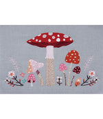 Woodland Toadstool Embroidered Lid Sewing Box - Just Fabrics