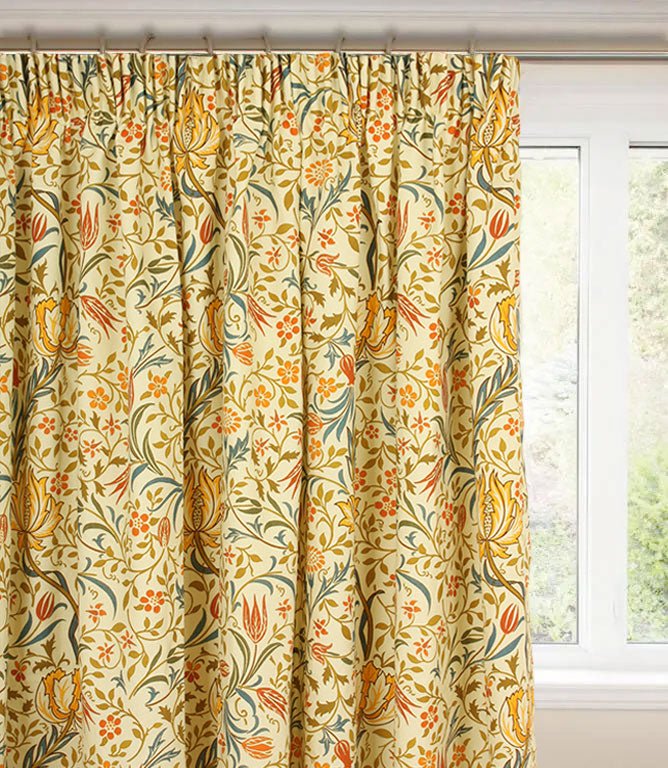 Flora Pencil Pleat Curtains - Just Fabrics