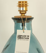 Corfe 67cm Recycled Glass Blue Cream Flex Lamp Base - Just Fabrics