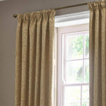 Acorn Gold Pencil Pleat Curtains - Just Fabrics