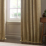 Acorn Gold Pencil Pleat Curtains - Just Fabrics
