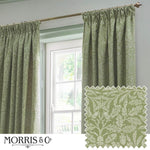 Acorn Sage Pencil Pleat Curtains - Just Fabrics