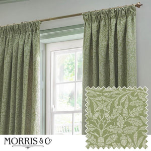Acorn Sage Pencil Pleat Curtains