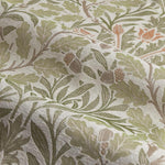 Acorn Stone / Sage Pencil Pleat Curtains - Just Fabrics