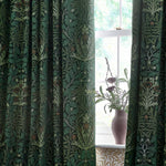 Acorn Thyme / Forest Pencil Pleat Curtains - Just Fabrics