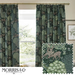 Brook Forest Green Pencil Pleat Curtains - Just Fabrics