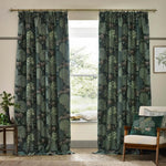 Brook Forest Green Pencil Pleat Curtains - Just Fabrics