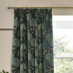 Brook Forest Green Pencil Pleat Curtains - Just Fabrics