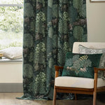 Brook Forest Green Pencil Pleat Curtains - Just Fabrics