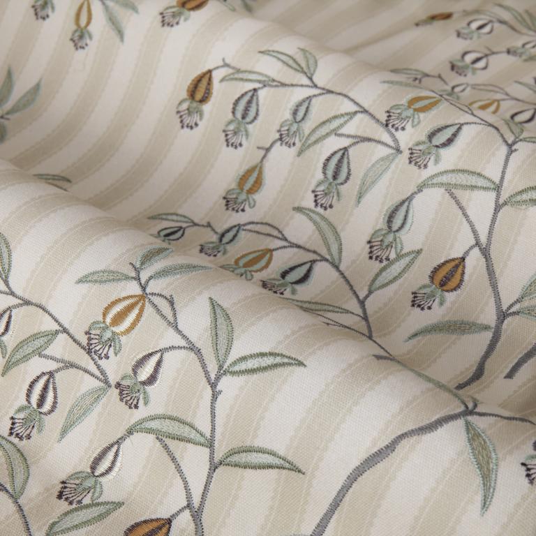 Chinese Lanterns Linen Pencil Pleat Curtains - Just Fabrics