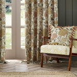 Cray Stone / Clay Pencil Pleat Curtains - Just Fabrics