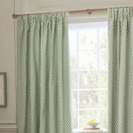 Hutton Sage Pencil Pleat Curtains - Just Fabrics