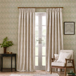 Marigold Stone Pencil Pleat Curtains - Just Fabrics
