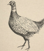 Pheasant Sketch Cushion Panel - Just Fabrics