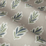 Sessile Leaf Flax Pencil Pleat Curtains - Just Fabrics