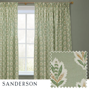 Sessile Leaf Sage Pencil Pleat Curtains