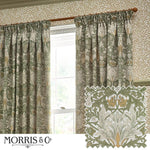 Snakeshead Sunflower / Stone Pencil Pleat Curtains - Just Fabrics