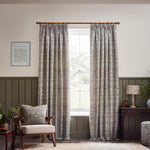 Strawberry Thief Jacquard Biscuit Pencil Pleat Curtains - Just Fabrics