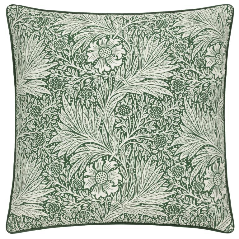 Marigold Leaf Green Cushion - Just Fabrics
