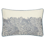 Marigold Embroidered Indigo Cushion - Just Fabrics
