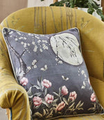 The Chateau Moonlight Midnight Blue Cushion - Just Fabrics