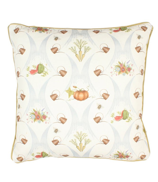 The Chateau Watering Can Harvest Cushion - Just Fabrics