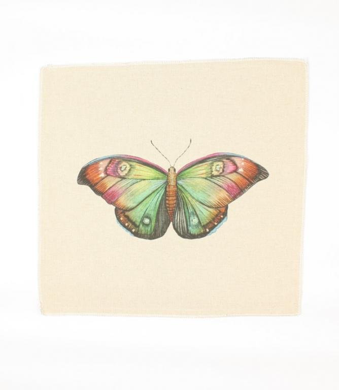 Butterfly Natural Cushion Panel - Just Fabrics