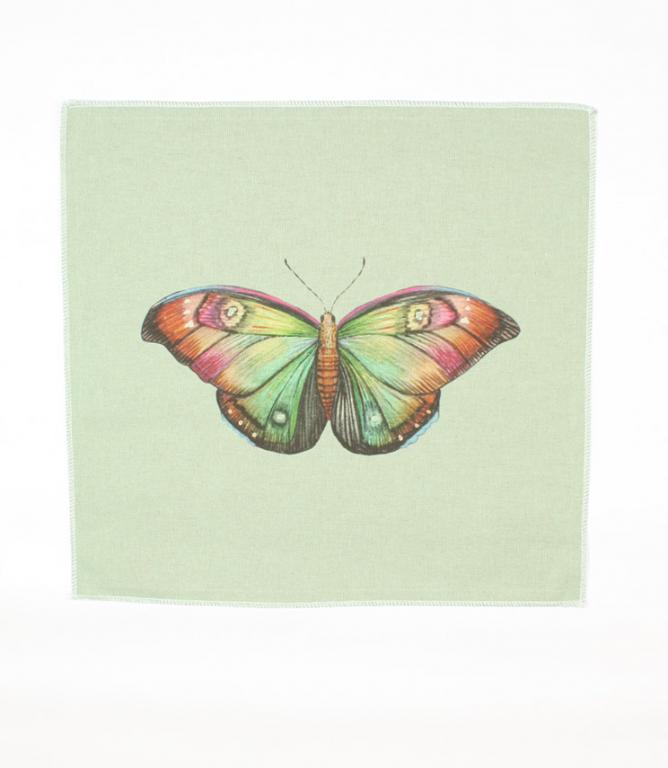 Butterfly Duck Egg Cushion Panel - Just Fabrics