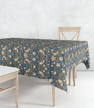 Strawberry Thief Navy Tablecloth