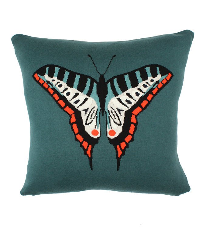 Butterflies Knitted Cushion - Just Fabrics