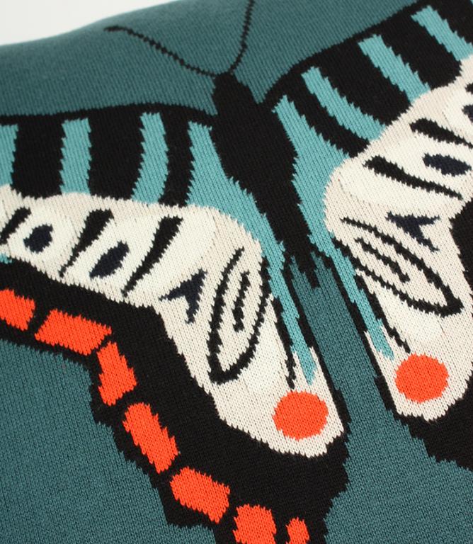 Butterflies Knitted Cushion - Just Fabrics