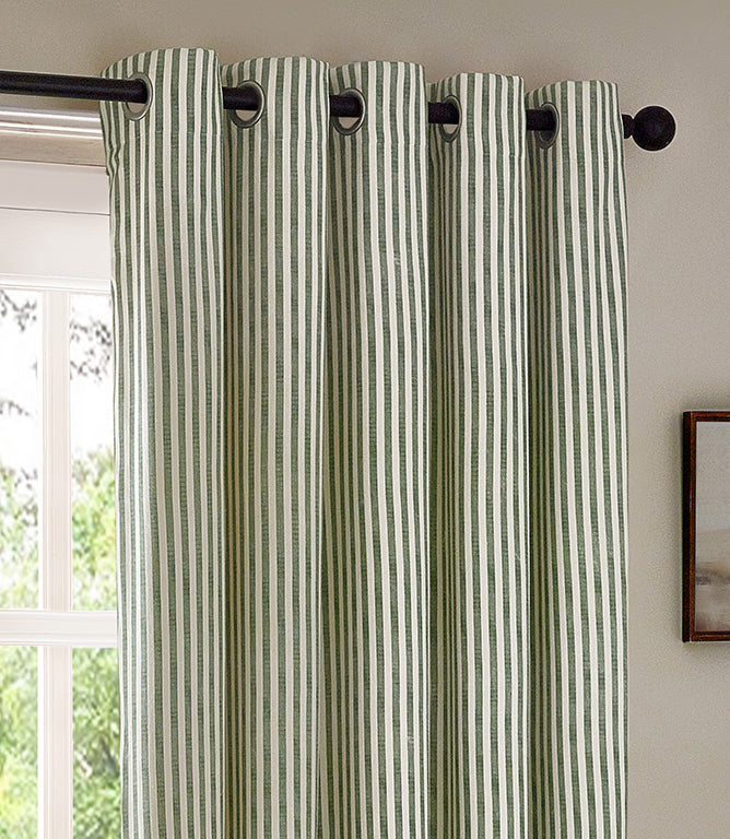 Striped Curtains - Hebden Eyelet Forest