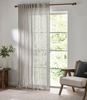 Cirrus Voile Grey Tab Top Curtain Panel