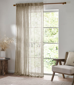 Cirrus Voile Linen Tab Top Curtain Panel