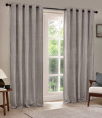 Hebden Grey Eyelet Curtains - Just Fabrics
