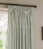 Striped Curtains - Hebden Pencil Pleat Forest