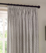 Hebden Grey Pencil Pleat Curtains - Just Fabrics