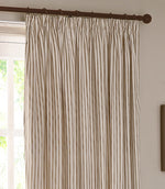 Striped Curtains - Hebden Pencil Pleat Natural