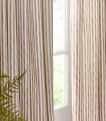 Striped Curtains - Hebden Pencil Pleat Natural