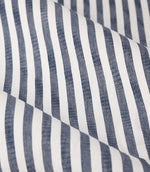 Hebden Navy Pencil Pleat Curtains - Just Fabrics