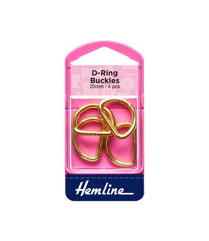 Metal D - Rings 20mm Gold - Just Fabrics