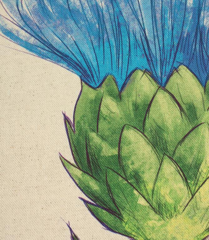 Thistle Blue Cushion Panel - Just Fabrics