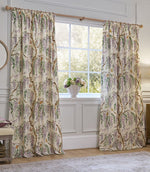 Mariposa Cream Pencil Pleat Curtains - Just Fabrics