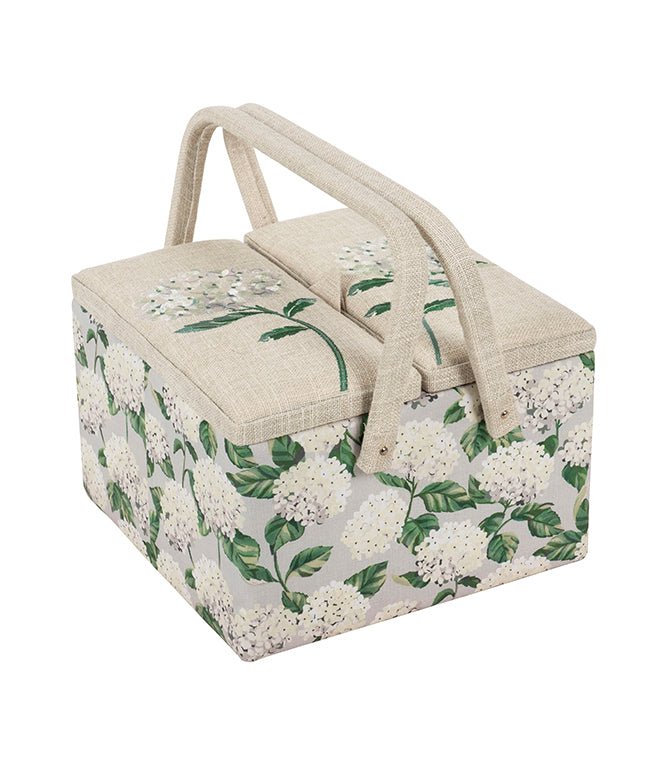 Hydrangea Twin Lid Sewing Box - Just Fabrics